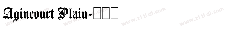 Agincourt Plain字体转换
